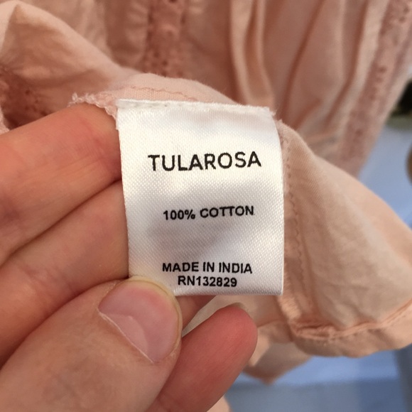 Tularosa Pink Embroidered Dress Size M - Picture 7 of 7